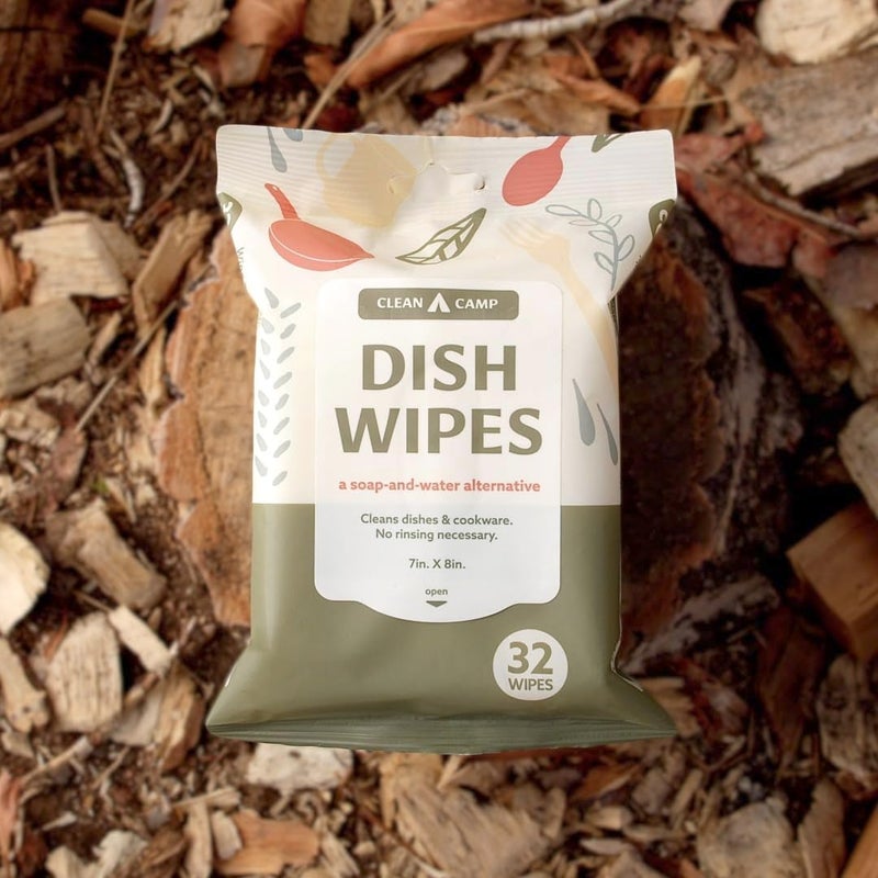 Clean Camp Dish Wipes | 100% Biodegradable Pre-Moistened Food-Safe Camp Kitchen Wipes | A Soap-and-Water Alternative - Image 2